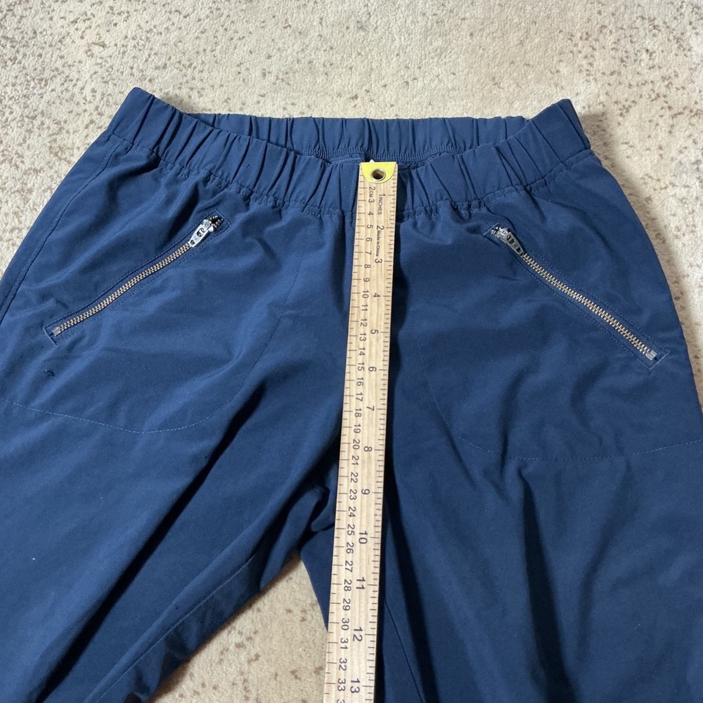 Athleta La Viva Pants Navy Blue Travel Hiking 983350 SU16 Womens M Granola Girl - Picture 5 of 8